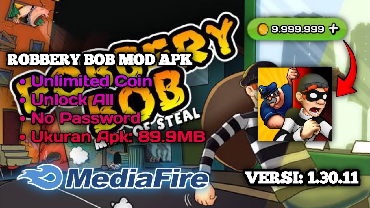 Robbery Bob Mod Cara Download Robbery Bob Mod Apk Versi 1.30.11 || robbery bob - mod ...