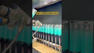 Today, let’s take a look at our glass spray coating production process! #packaging #spraypainting
