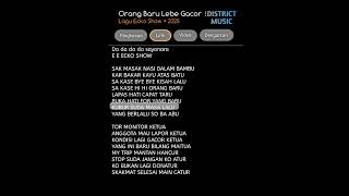 Ecko Show Juan Reza Chesylino  Orang Baru Lebe Gacor lagu liriklagu  musik liriklagu