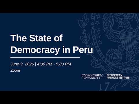 El estado de la democracia en Perú video thumbnail