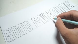 Good Morning Art Tutorial In English | Best Art in 2024 | How To Art "Good Morning" Step By Step