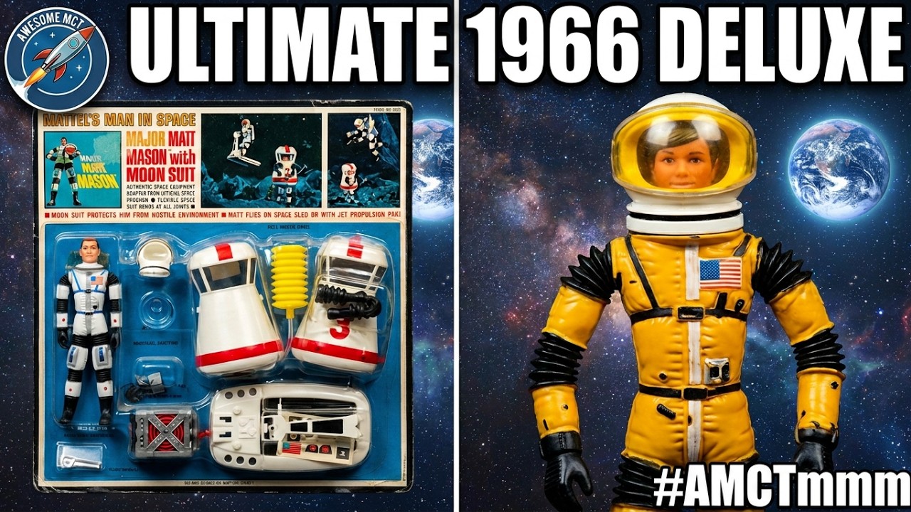 🌚🌘🚀 Major Matt Mason : Action Figure & Moon Suit 1967 Mattel