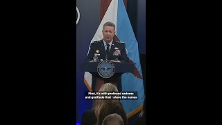 Chairman of the Joint Chiefs General Dan Caine names four of the US troops killed