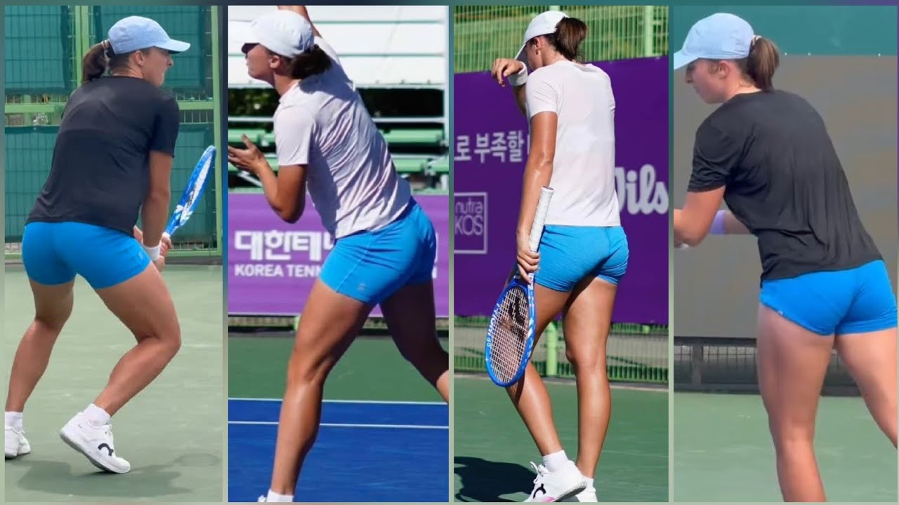 Iga Swiatek 🇵🇱 Tennis player 🎾 training across surfaces 👟 China Open challenge