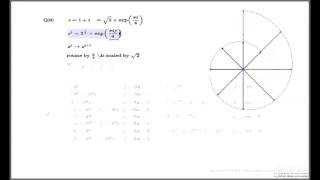 Tutorial Q20 Chapter 3 -- Powers of complex numbers via exponential form