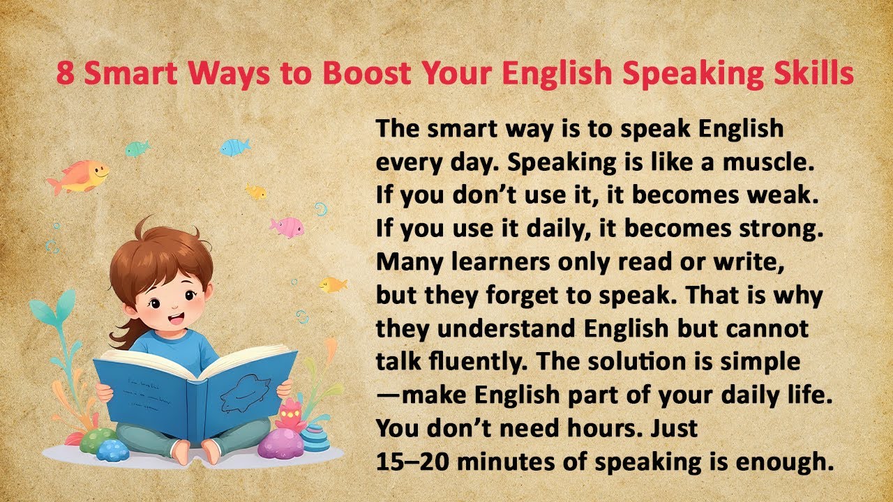 8 Smart Ways to Boost Your English Speaking Skills | How to Speak English Fluently | Learn English