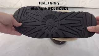 sheep fur slides with designer logo