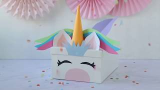 Unicorn Valentine's Card Box Idea