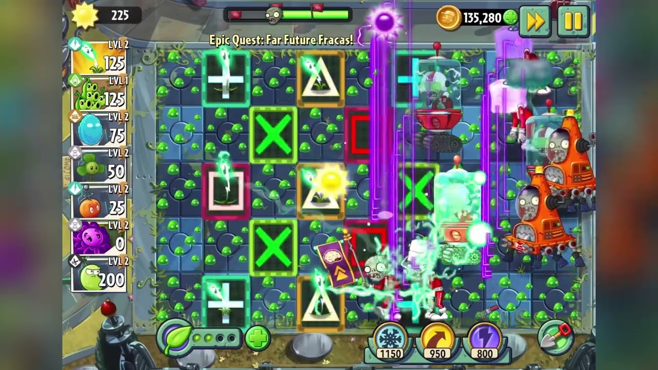 Plants vs zombies 2 / Epic Quest / Far Future Fracas! / Level 7