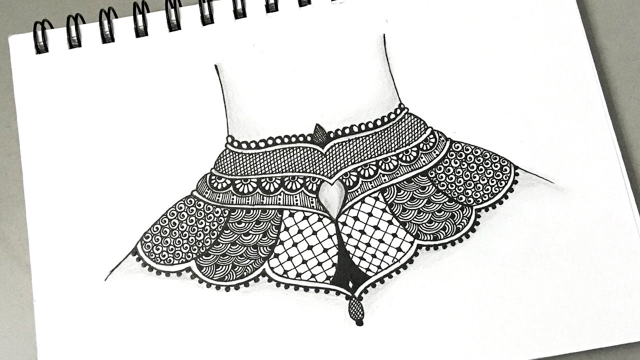 Beautiful Necklace Jewelry Design Mandala Drawing Zentangle Art