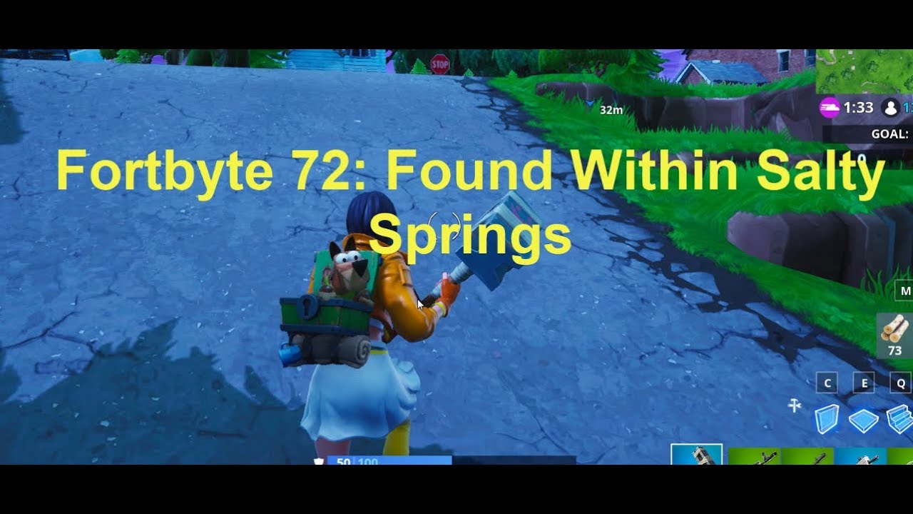Fortnite Fortbyte 72 Found Within Salty Springs
