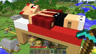 I found a NETHER GIRL UNDER the BIGGEST BED in Minecraft ! WOW!