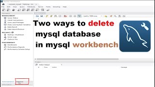 MySQL Tutorial for Beginners -Two ways to delete mysql database in mysql Workbench screenshot 5