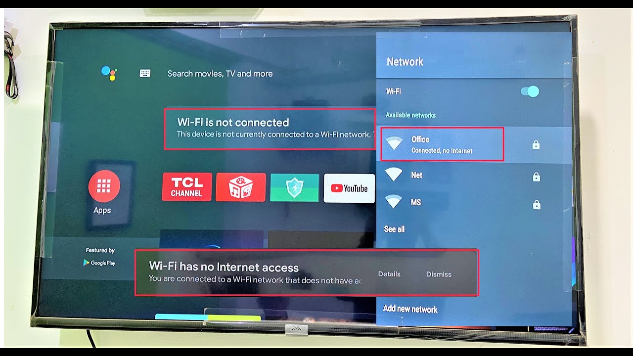 How To Fix All Wi Fi Problem For Android Smart Tv Not Connected No Internet Authentication Youtube