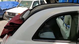Fiat 500C riparazione funzionalità capote.