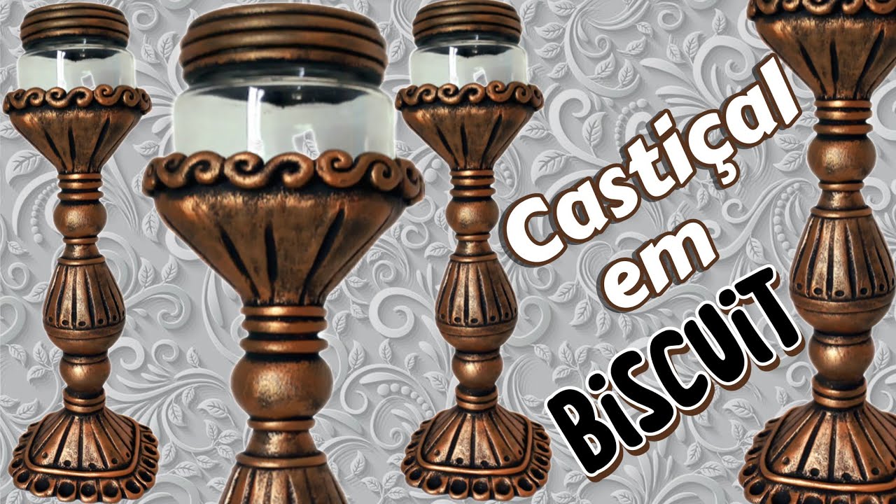 Artesanato com biscuit  reciclando pote de vidro/ biscuit em potes de vidro/ biscuit para iniciante