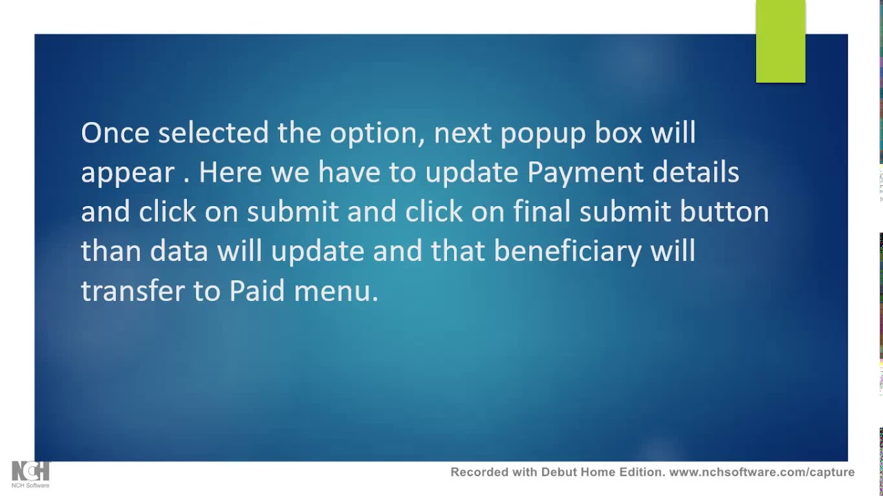 Updating of External(PFMS) payment details in Nikshay