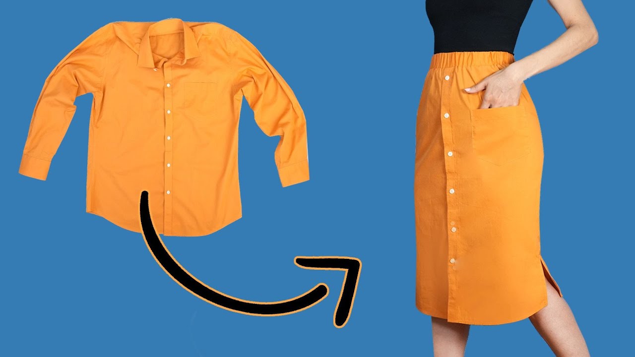 Умная идея для шитья: как легко превратить старую рубашку в стильную юбку! Miarti 🧵✂️