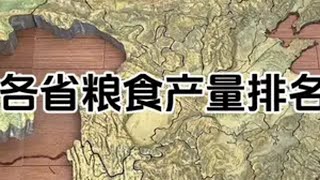 各省粮食产量排名，地形图直观我国粮食种植区域分布粮食农业山东河南黑龙江