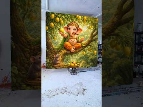 Happy Ganesh Chaturthi Drawing Photo 🌺🥰 Ganesh Ji Painting ❤️ #shorts #ganeshchaturthi #viralvideo