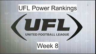 2024 Week 8 UFL Power Rankings