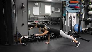 Plank Single Arm Cable Row
