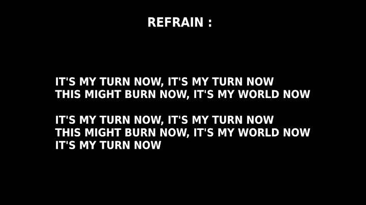 Awreeoh - It's my turn now - lyrics