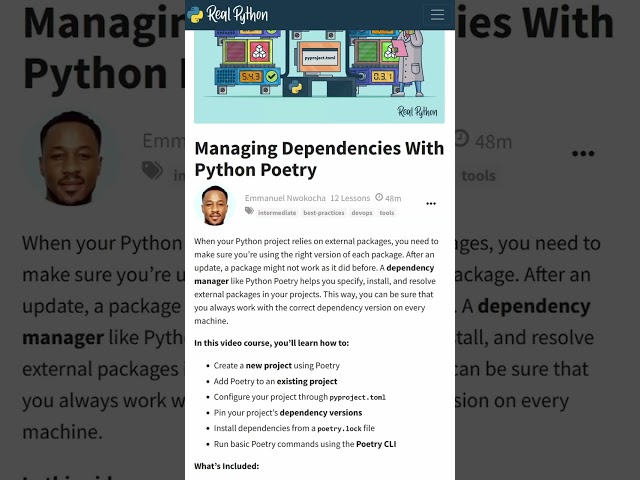 Master Dependency Management with Python Poetry!