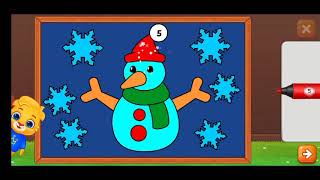 Cute snowman painting games 🆕 Paint By Numbers Game For Kids ➡ Kids Learn Game Must See! screenshot 5