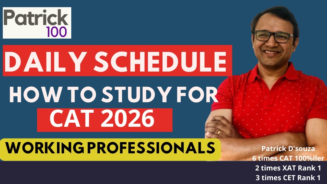 Как работающим специалистам следует готовиться к CAT 2026? | Ежедневный график подготовки к CAT 2026