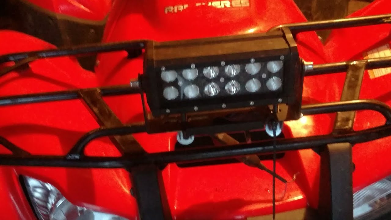 Led light installation on a 2013 Honda rancher part1 YouTube