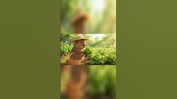 Capybara Harvests Fresh Vegetables from the Garden#capybara #veo3 #funny #cute#animals #farming