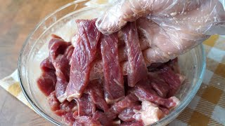 【cc】Chinese teach you how to tender beef in 20 minutes! / This is the real Chinese secret