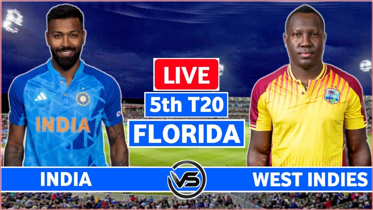 IND vs WI 5th T20 Live Scores and Commentary India vs West Indies 5th T20 Live Scores