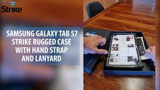 Box Opening of Strike Samsung Galaxy Tab S7 Shockproof Case with Hand Strap and Lanyard screenshot 3