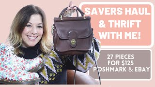 Thrift With Me at SAVERS THRIFT HAUL in Massachusetts  $125 for 27 items Dr Martens & Vintage Coach