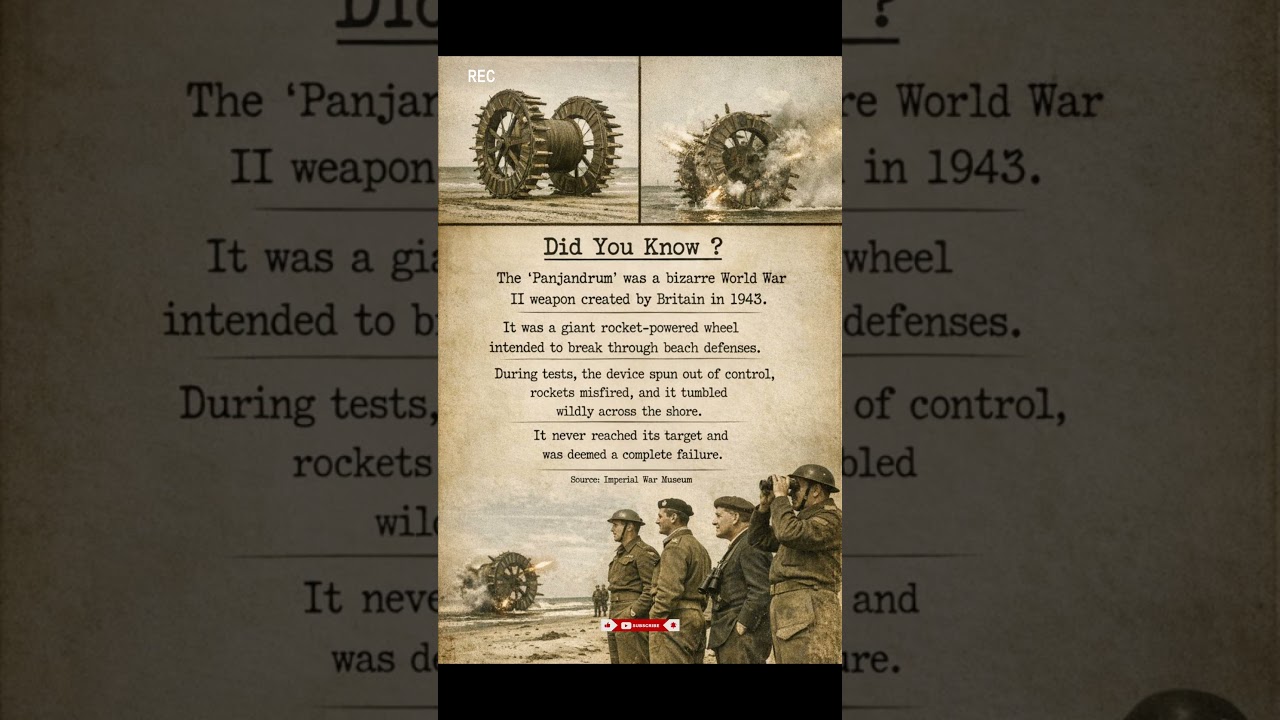 Panjandrum Rocket Wheel | "Top 10 Dumbest / Most Useless" | WW2 Inventions | NO : 6