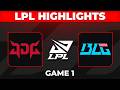 JDG vs BLG Highlights Game 1 | LPL 2026 Split 1 Grand Final | JD Gaming vs Bilibili Gaming