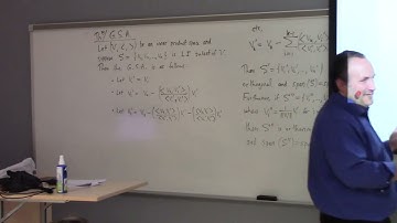 Linear Algebra: Gram Schmidt Algorithm, orthogonal complement is subspace, 10-20-25