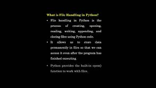 What Is File Handling in Python | Python Interview Question #Shorts