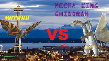Mecha King Ghidorah VS Mothra ( Godzilla Unleashed)