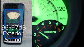 Scion xB From Stock to Aftermarket Exhaust. dB Difference