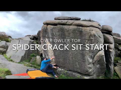 Over Owler Tor - Spider Crack sit start 7A+