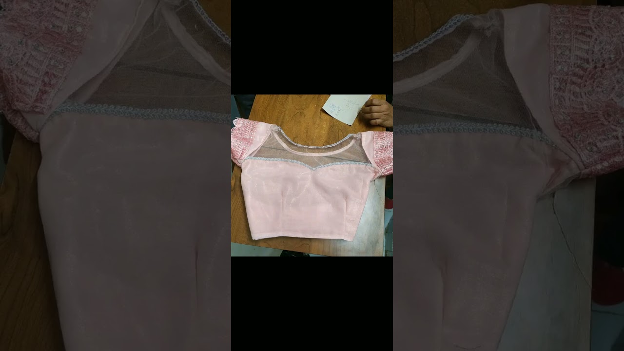 Transparent blouse outfit sewing-design by @bhagyashreedesigner