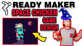 Ready Maker (Unity) - #10 - Basic Beginner GAME DESIGN - Space Chicken! Dropping Bombs/GAME OVER! screenshot 2