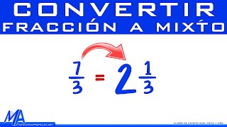 Convertir fracción en número mixto