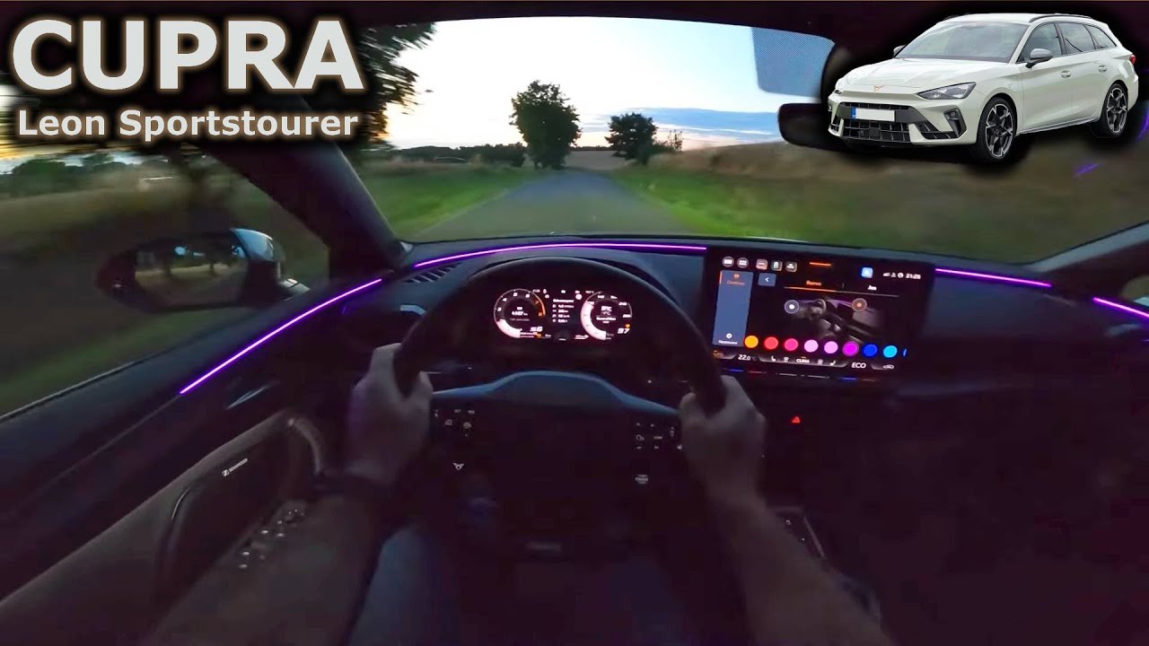 2025 CUPRA Leon Sportstourer e-Hybrid | Night POV drive with ambient lighting