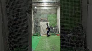 Practice session on bowling machine