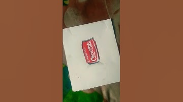 coca cola can drawing ✍️ with pencil colour #short #viral #drawing