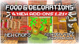 4 NEW food related add-ons Minecraft PE/BE 1.21+ 🌾🍳 screenshot 1